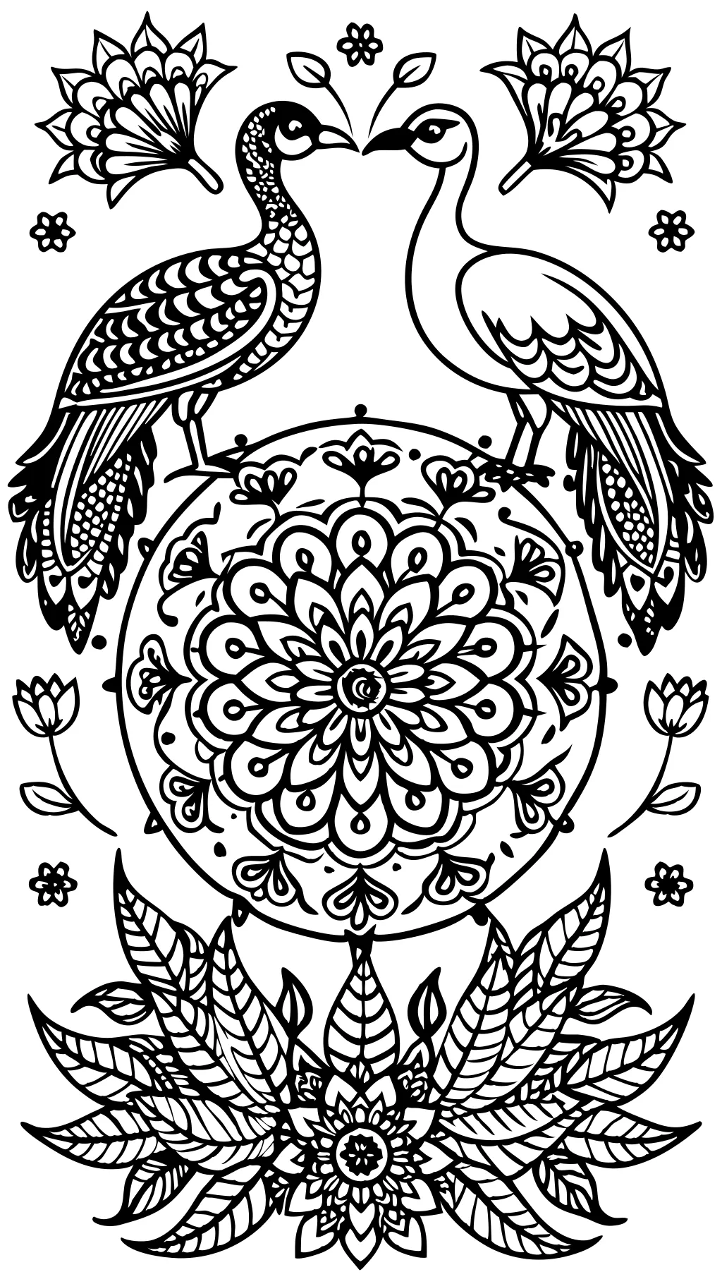 coloriages d’oiseaux pour adultes